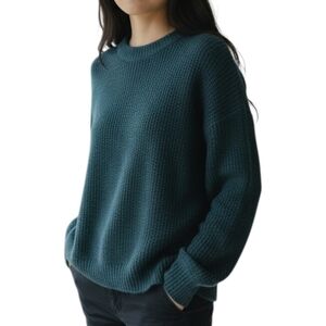 Jessica Simpson Blue-Green Knit Top Sweater, Large